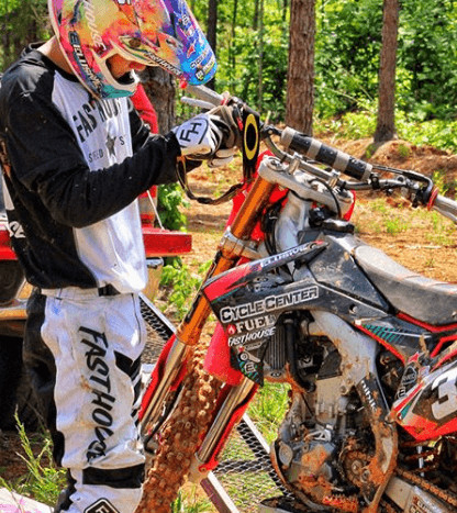 His bike, crf